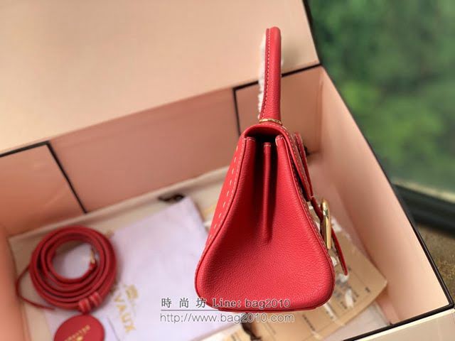 DELVAUX女包 Brillant系列手袋 原廠牛皮 德爾沃女手提包 女手拎包 Delvaux單肩斜挎包 DF0020手縫胭脂粉  fcs1374